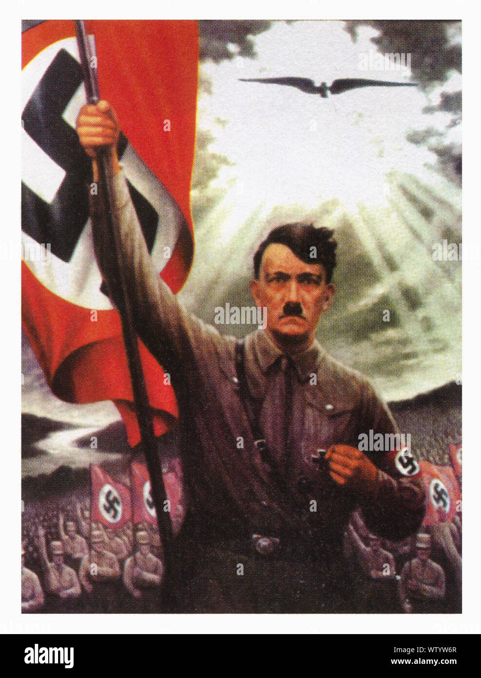 Adolf Hitler am NS-Propaganda Poster Stockfoto