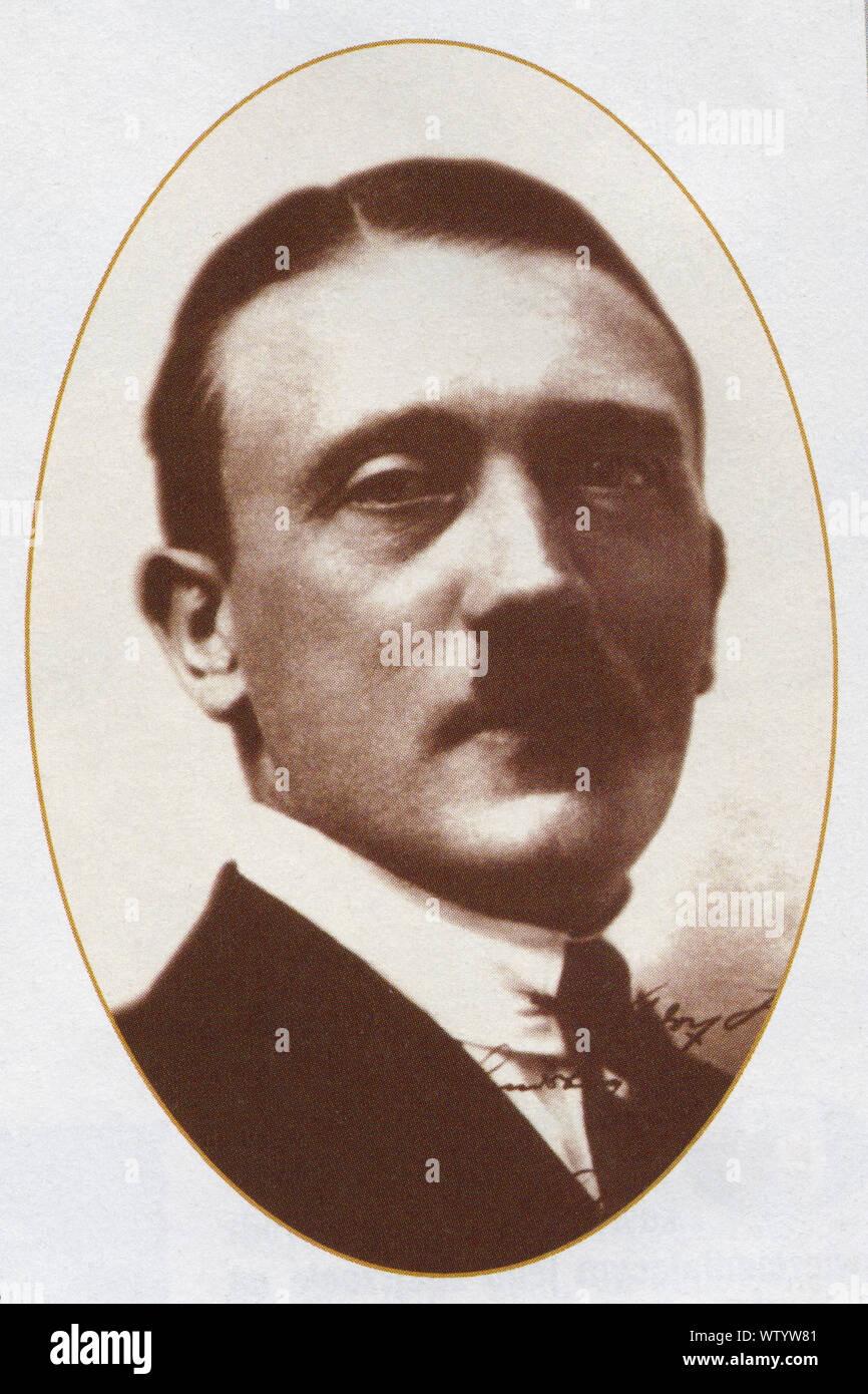 Deutschland, circa 1910-20 s: der Junge Adolf Hitler auf einer historischen polnischen Gazety gezeigt Stockfoto