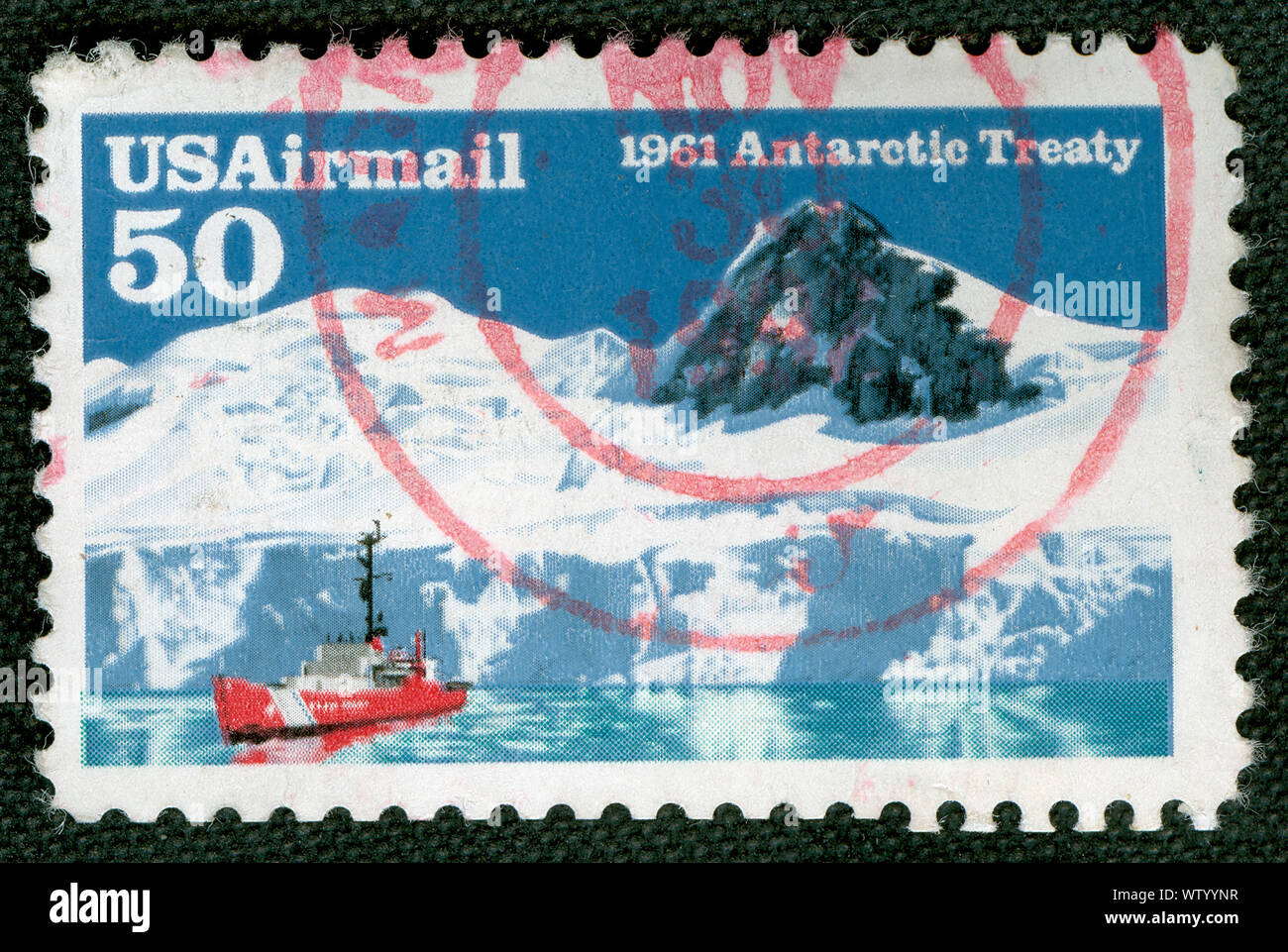 Patriotische American Vintage Briefmarke Stockfoto