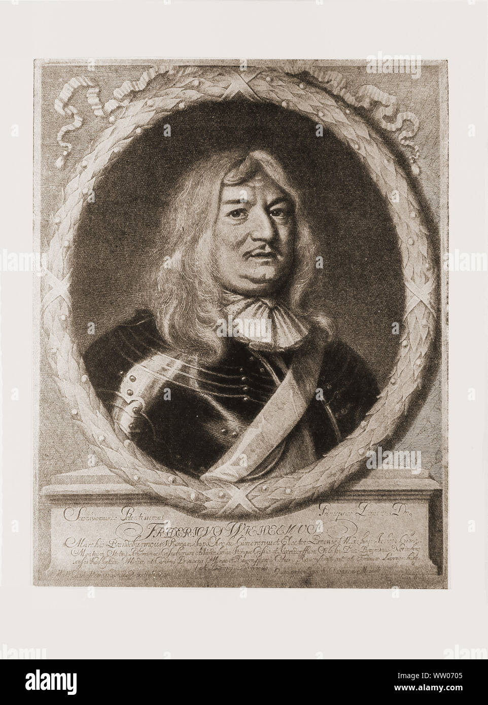 Friedrich Wilhelm (1620-1688), Kurfürst von Brandenburg und Herzog von Preußen, Calvinisten, genannt der Große Kurfürst für seine militärischen und politischen Errungenschaften, den Vorläufer des Preußischen Arrny und die Mission - Typ Taktiken Stockfoto