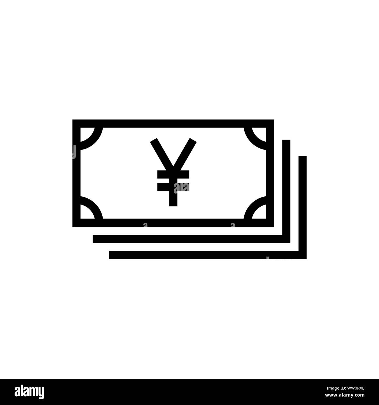 Yuan symbol Währung Geld einfache flache Symbol Stil. Stock Vektor