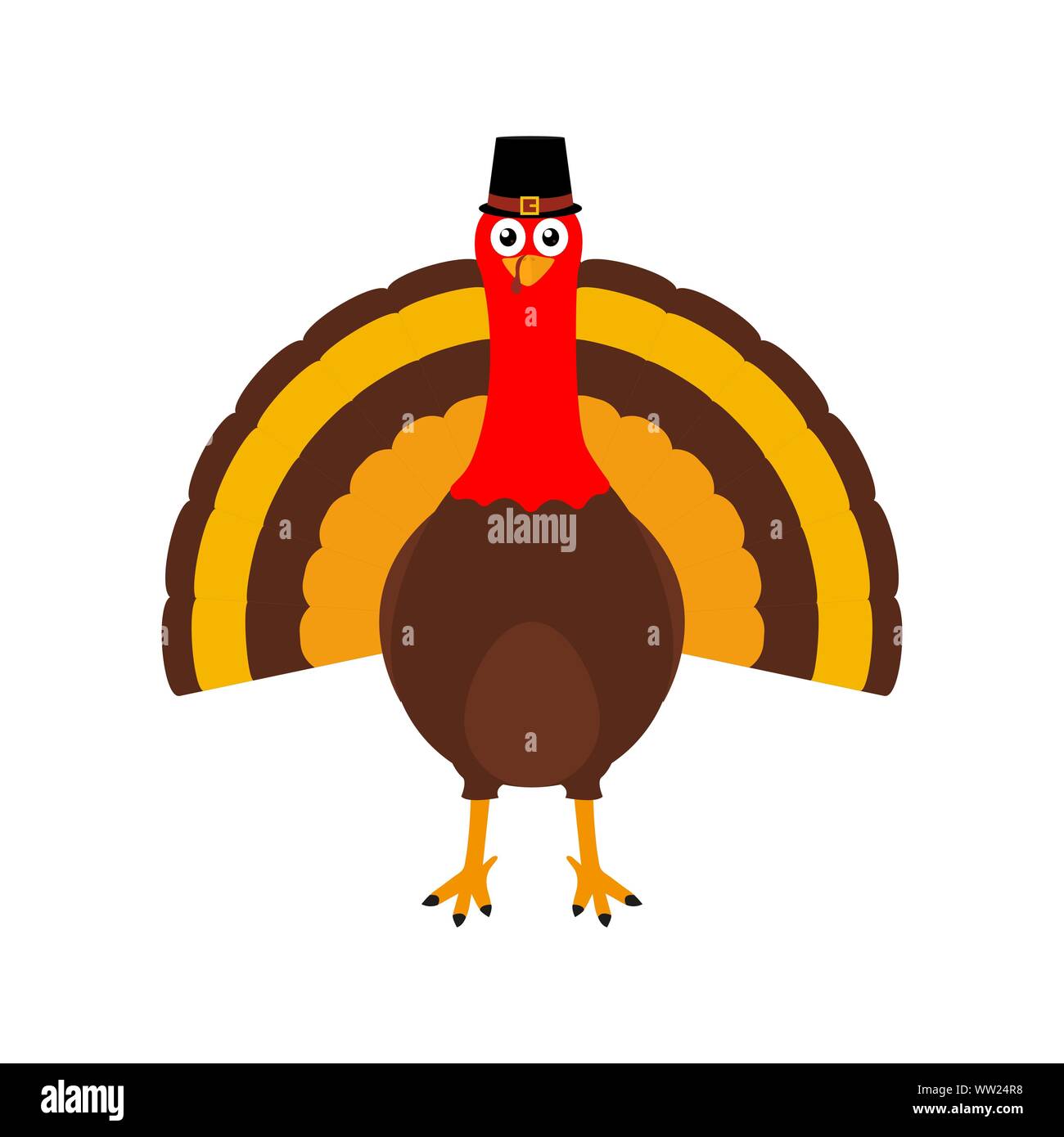 Türkei Pilgrimin am Thanksgiving Day Stock Vektor