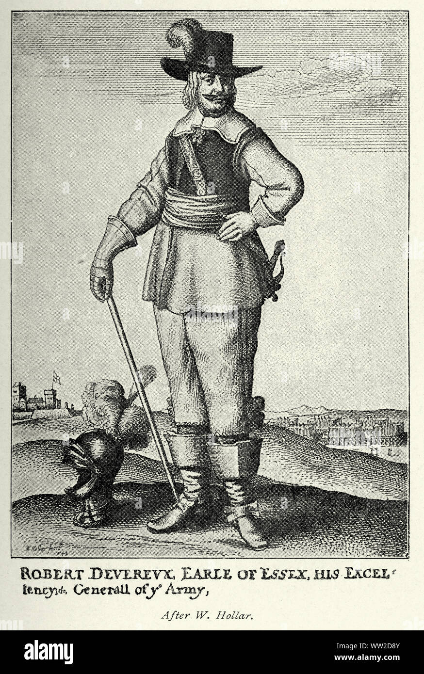 Robert Devereux, Earl of Essex eine Englische Parlamentarier und Soldaten während der ersten Hälfte des 17. Jahrhunderts. Mit dem Beginn des Englischen Bürgerkriegs im Jahre 1642 wurde er der erste General und Chief Commander der parlamentarischen Armee Stockfoto