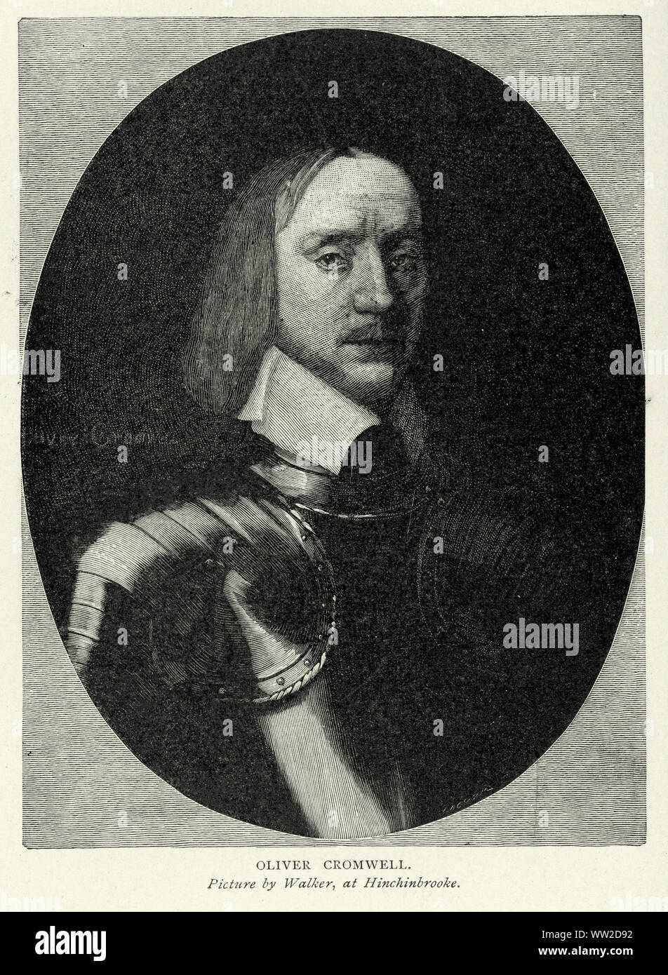 Oliver Cromwell (25. April 1599 - 3. September 1658) eine Englische militärischen und politischen Führer. Jahrhundert, nach dem Walker Stockfoto