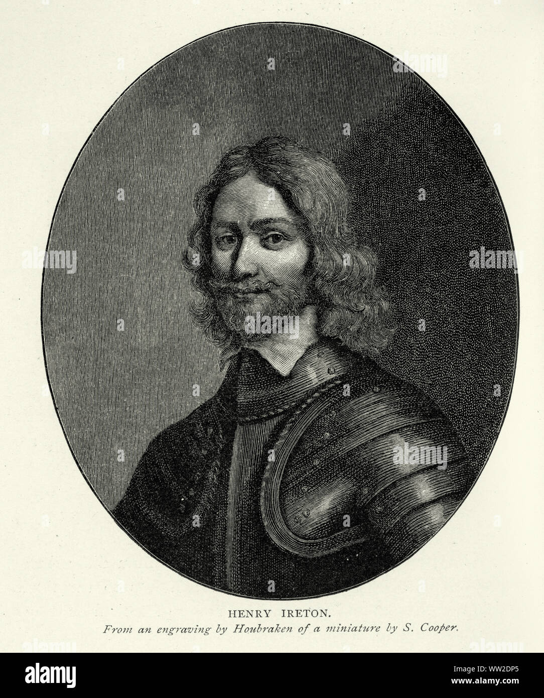 Henry Ireton (1611 - 26. November 1651) war ein englischer General in der parlamentarischen Armee während des Englischen Bürgerkriegs, der Schwiegersohn von Oliver Cromwell. Stockfoto