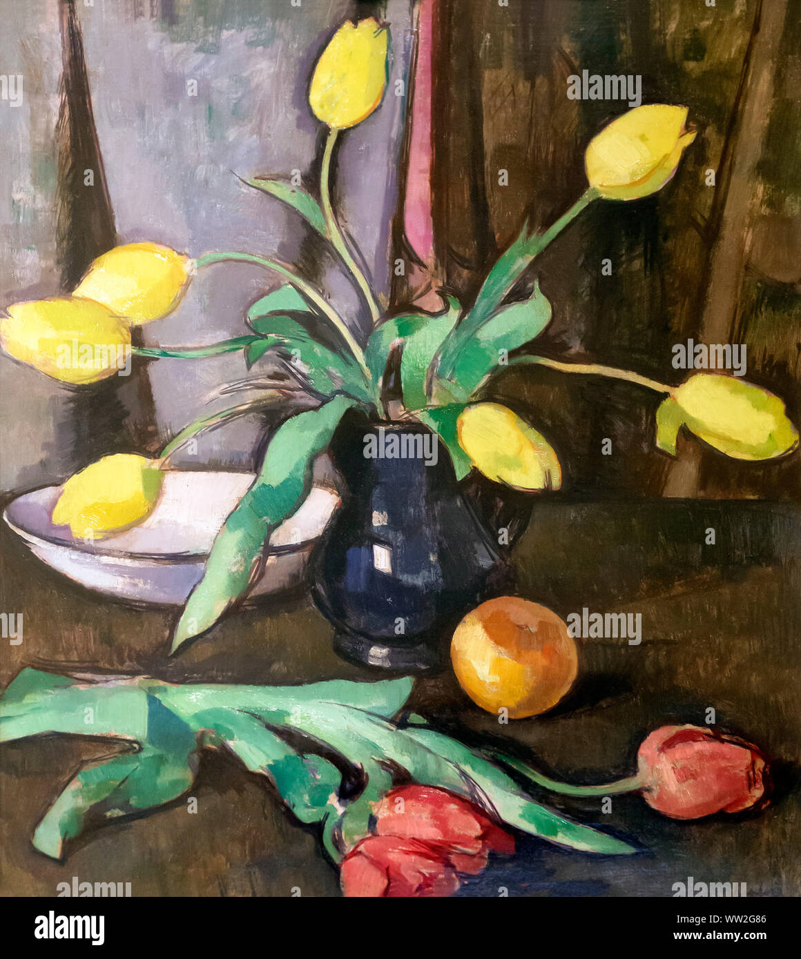 Stillleben mit Tulpen, SJ Peploe, ca. 1920-1930, Stockfoto