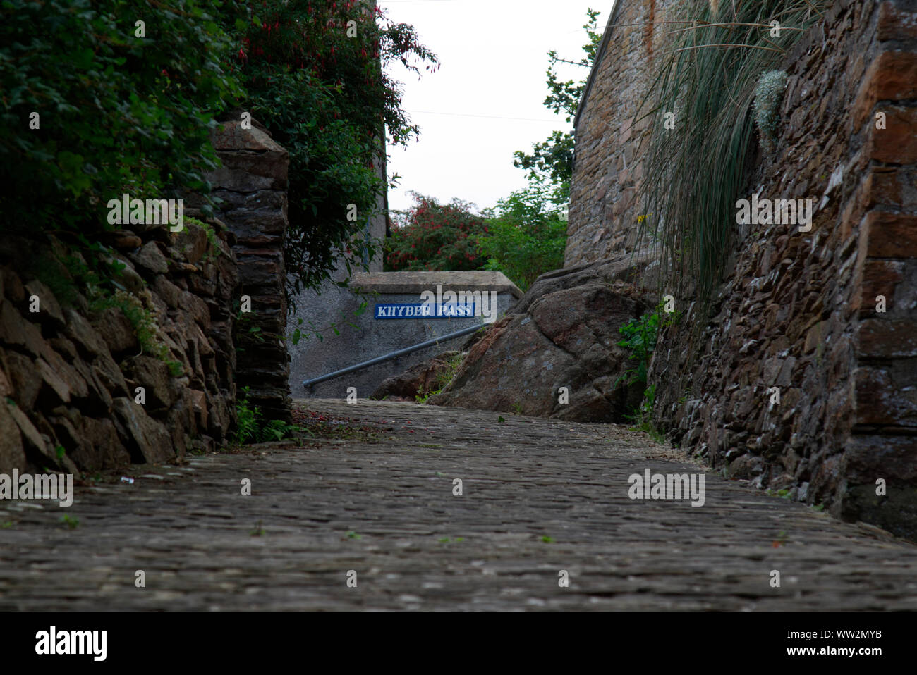 Gepflasterte Pfade in Stromness, Orkney Isles Stockfoto