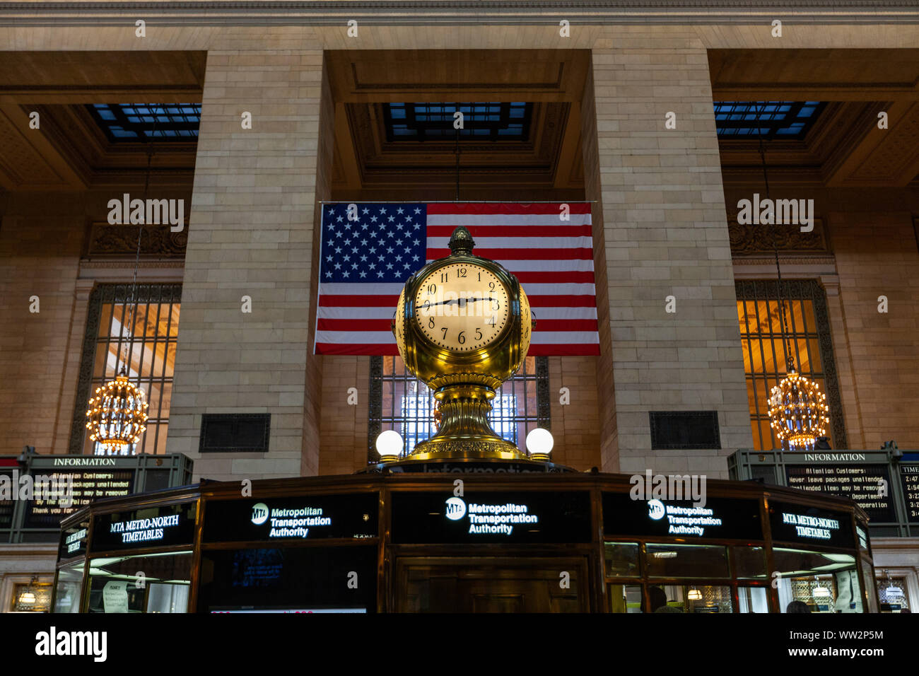 Uhr in der Grand Central Station entfernt. Stockfoto
