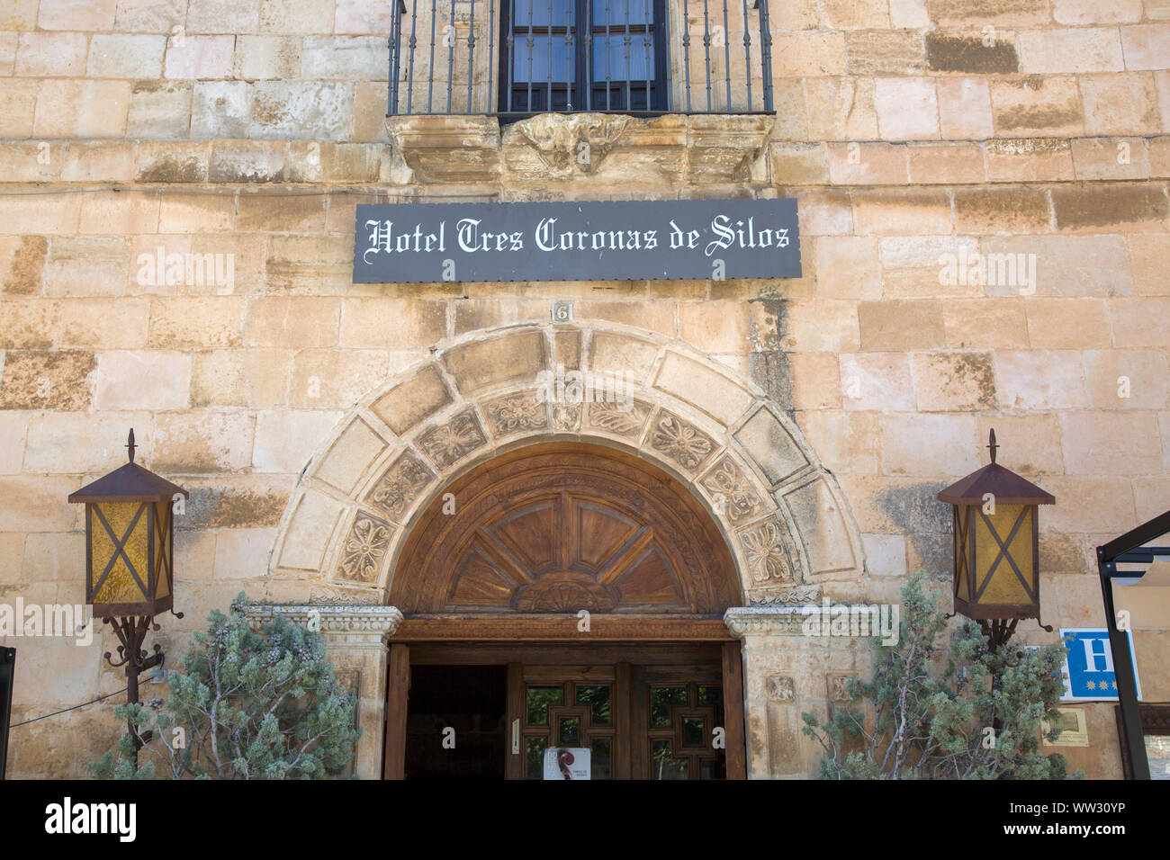 Hotel Tres Coronas de Silo, Santo Domingo de Silos, Burgos, Spanien Stockfoto