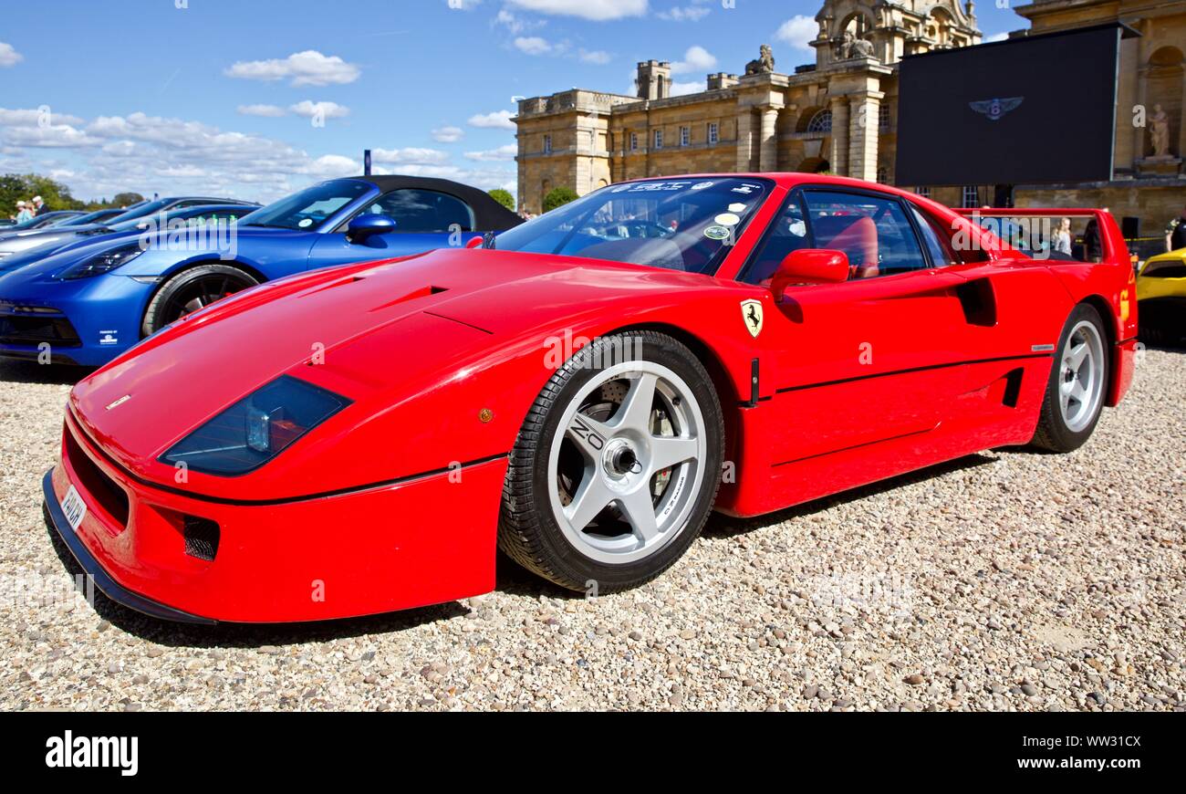 Ferrari F40 auf der Concours D'Elegance in Blenheim Palace am 8. September 2019 Stockfoto