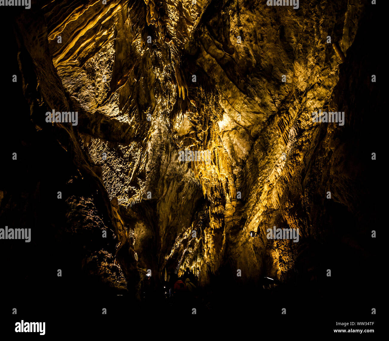 Interieur von Han-sur-Lesse Höhle aus Belgien Stockfoto