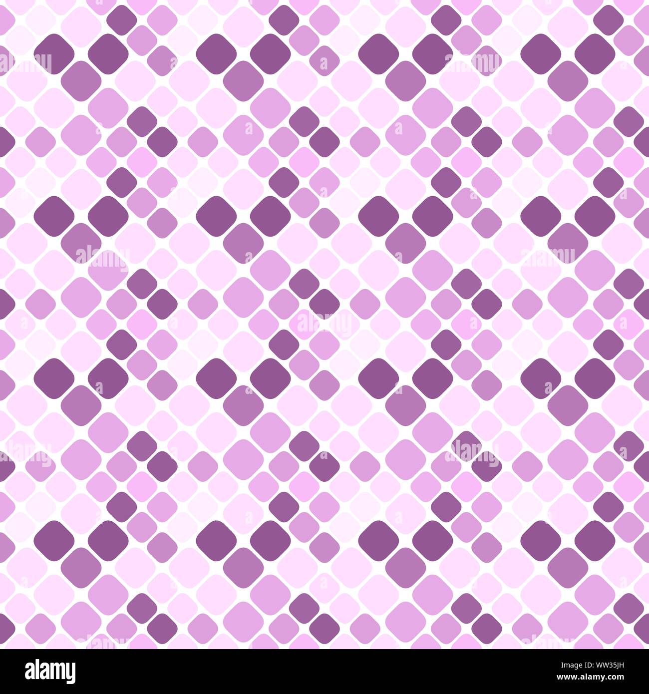 Lavendel geometrische abstrakte quadratischen Muster Hintergrund - Wiederholung vektor design von diagonal Quadrate Stock Vektor