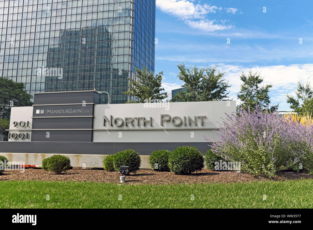North Point Office Tower im Osten 9. und Lakeside Avenue in der Innenstadt von Cleveland, Ohio ist die Heimat Cleveland gegründet Anwaltskanzlei Jones Day. Stockfoto