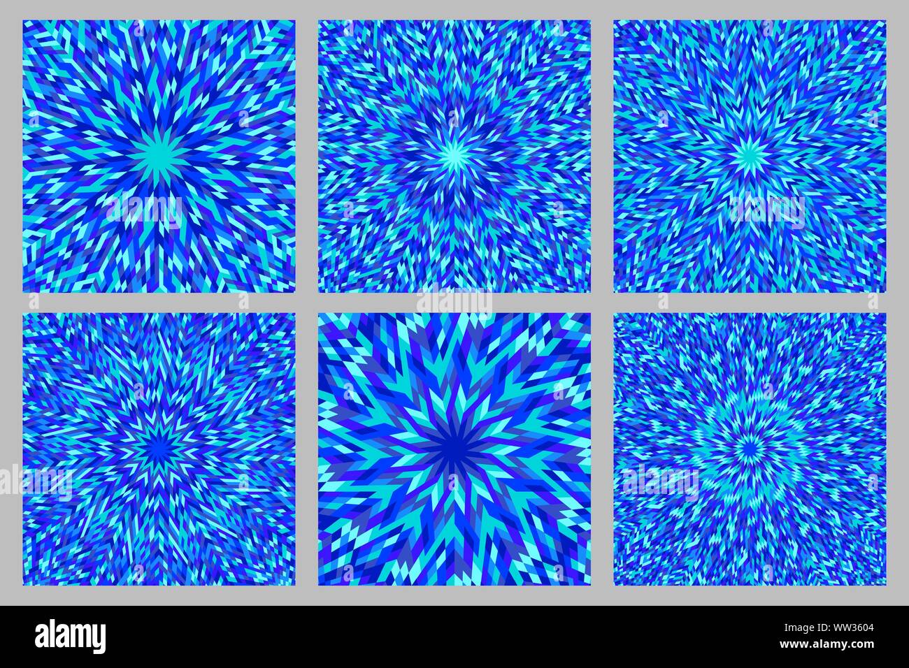 Dynamische geometrische radial Hintergrund-abstrakten psychedelisch hypnotischen vektor design Stock Vektor