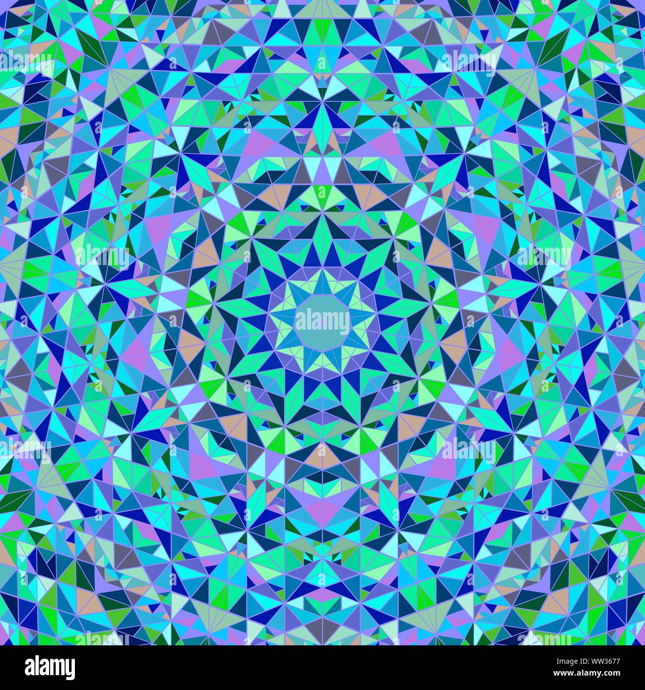 Dynamische geometrische abstrakte radial Hintergrund - Rundschreiben hypnotischen psychedelisch bunten Vektorgrafik von Dreiecken Stock Vektor