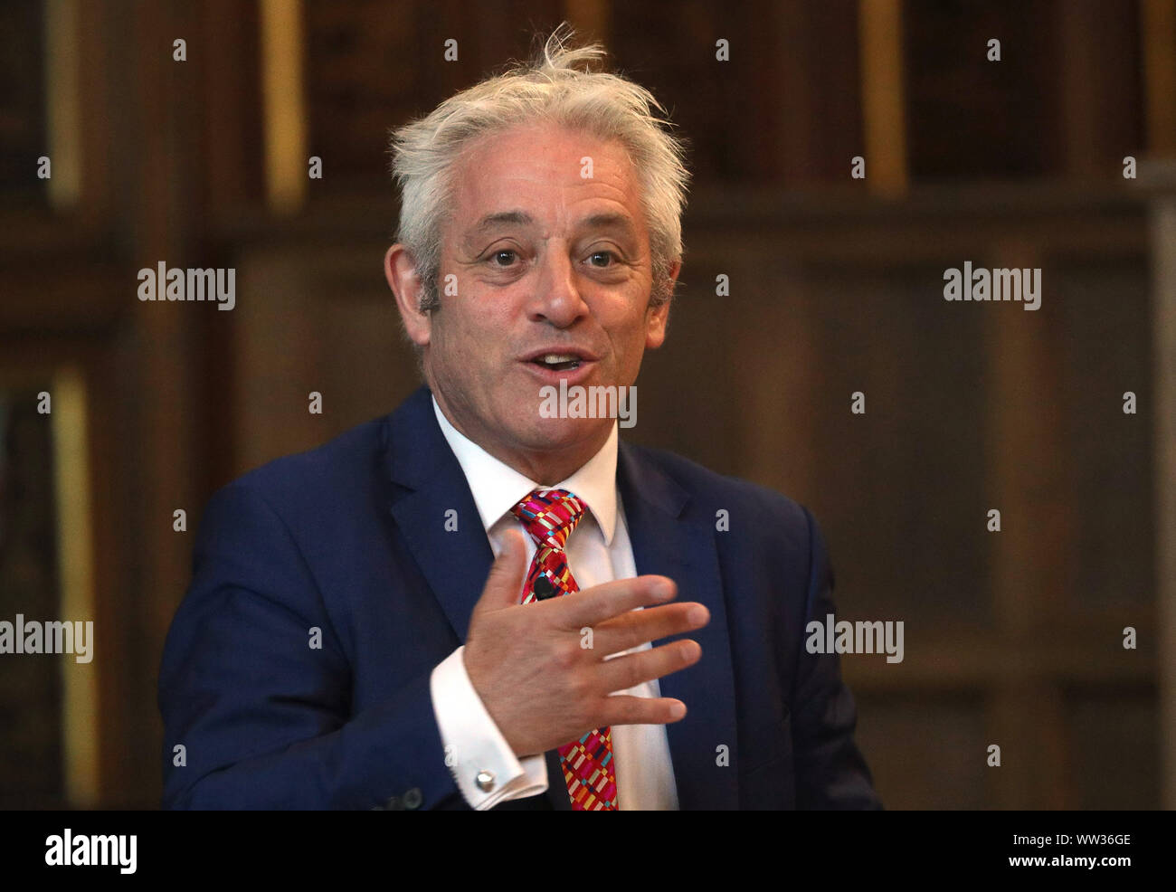 Sprecher des Unterhauses, John Bercow, Rede auf der 6. jährlichen Bingham Vortrag in Middle Temple in London. Stockfoto