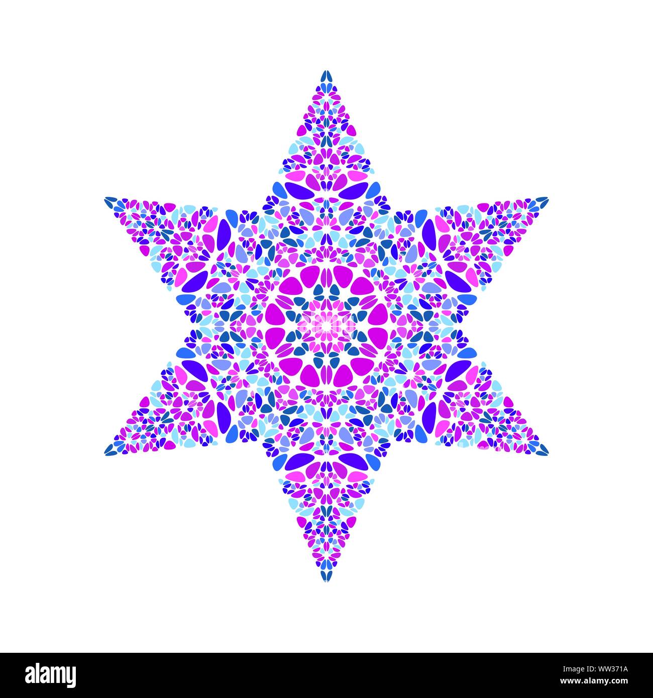 Farbenfrohe abstrakte Stein ornament Stern Schablone - Ornament geometrischer vektor design Element Stock Vektor