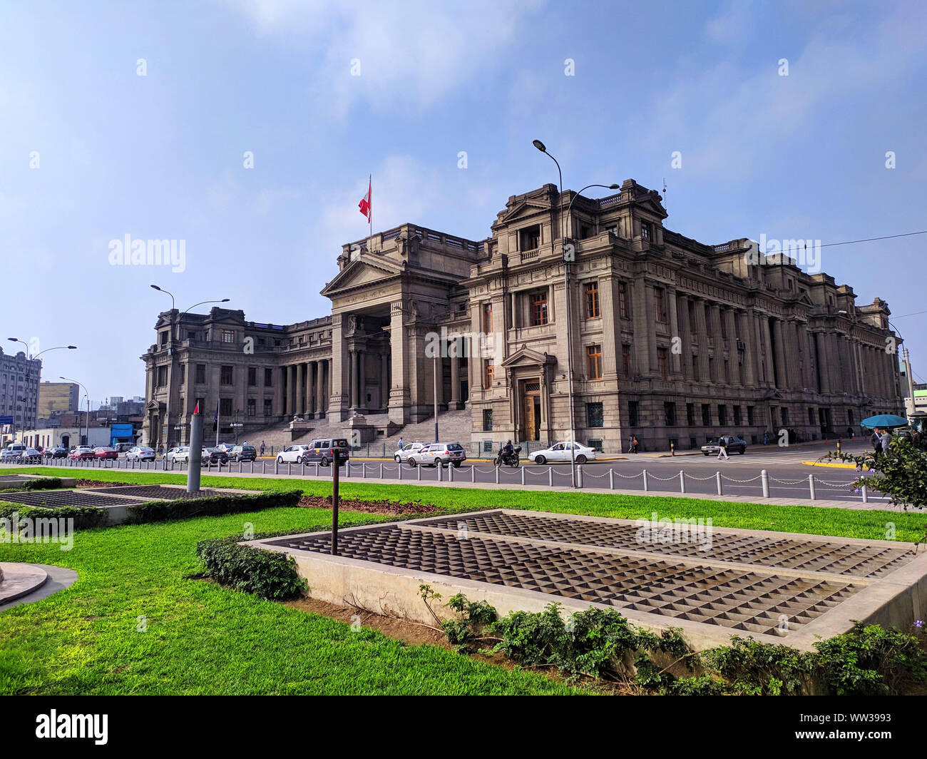 Palacio de "justicia, Courthouse in Lima Peru, auch genannt das Haus der Verbrecher mit der Korruption in diesem Südamerika Land Stockfoto