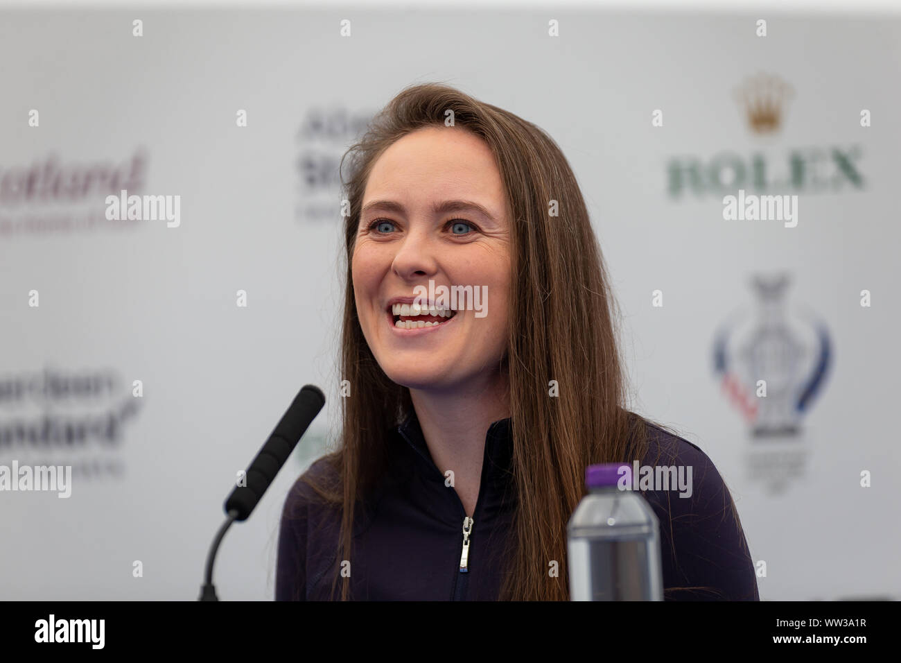 Gleneagles, Schottland, 12. September 2019. Ein letzter Tag von Praxis und Pressekonferenzen im Vorfeld der Solheim Cup 2019 auf der PGA Centenary Course. Stockfoto