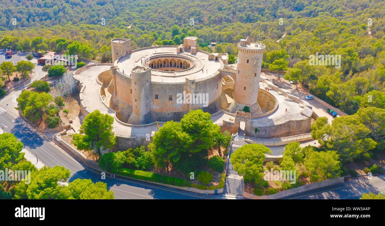 Das historische Schloss Palma, Mallorca, Schloss auf Mallorca Stockfoto