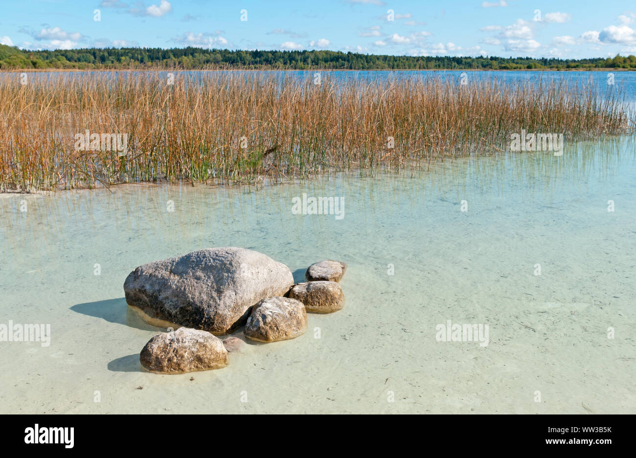 Kyurlevskiy Steinbrüche. Bezirk Volosovsky dontso See in der Region Leningrad. Russland. Das Hotel liegt etwa 100 km von St. Petersburg Stockfoto