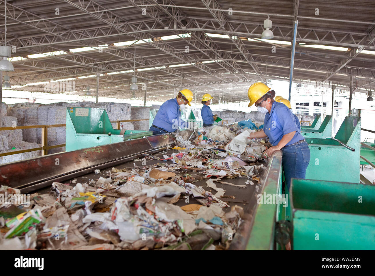 Papier Recycling Industrie Stockfoto