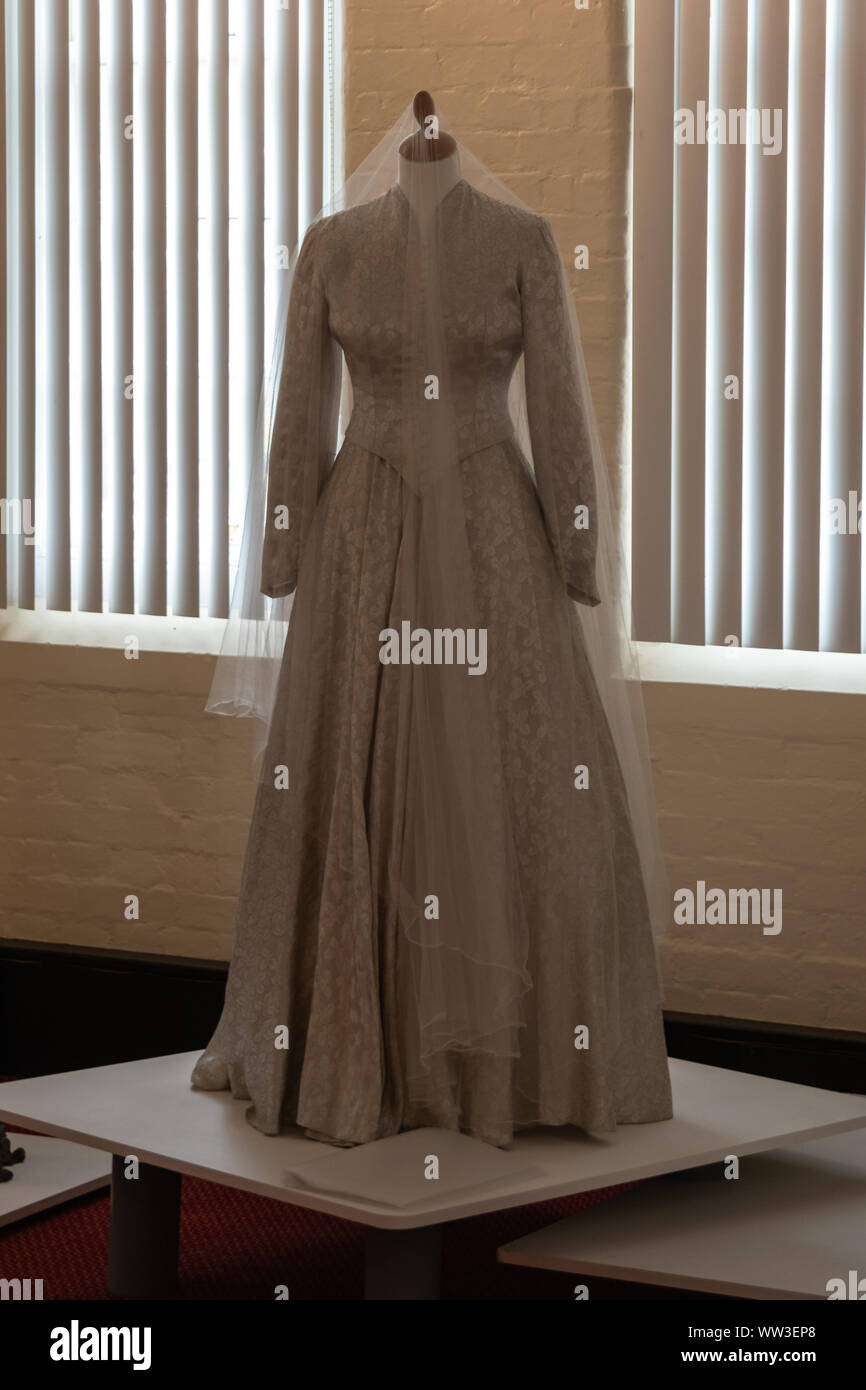 Ein vintage Wedding Dress von 1800 Stockfoto