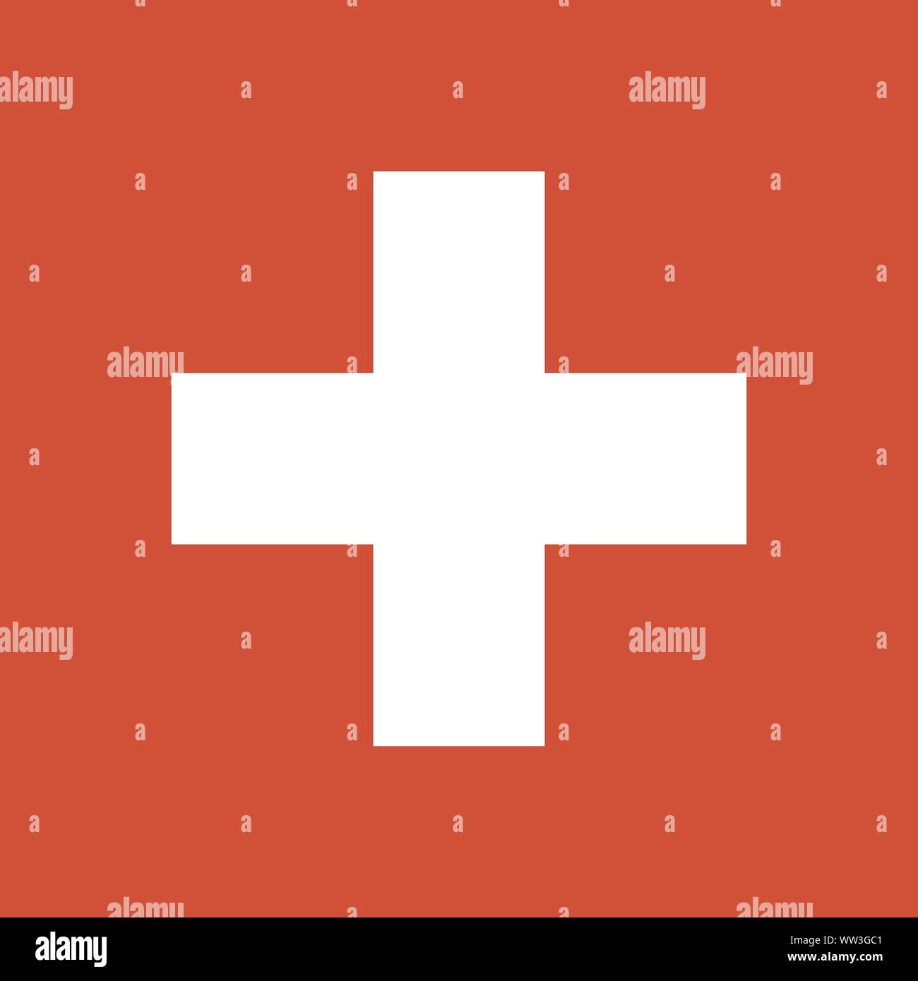 Schweiz vektor Flagge. Schweizer Flagge. Schweizerischen Eidgenossenschaft. . Bern, Zürich, Genf Stock Vektor
