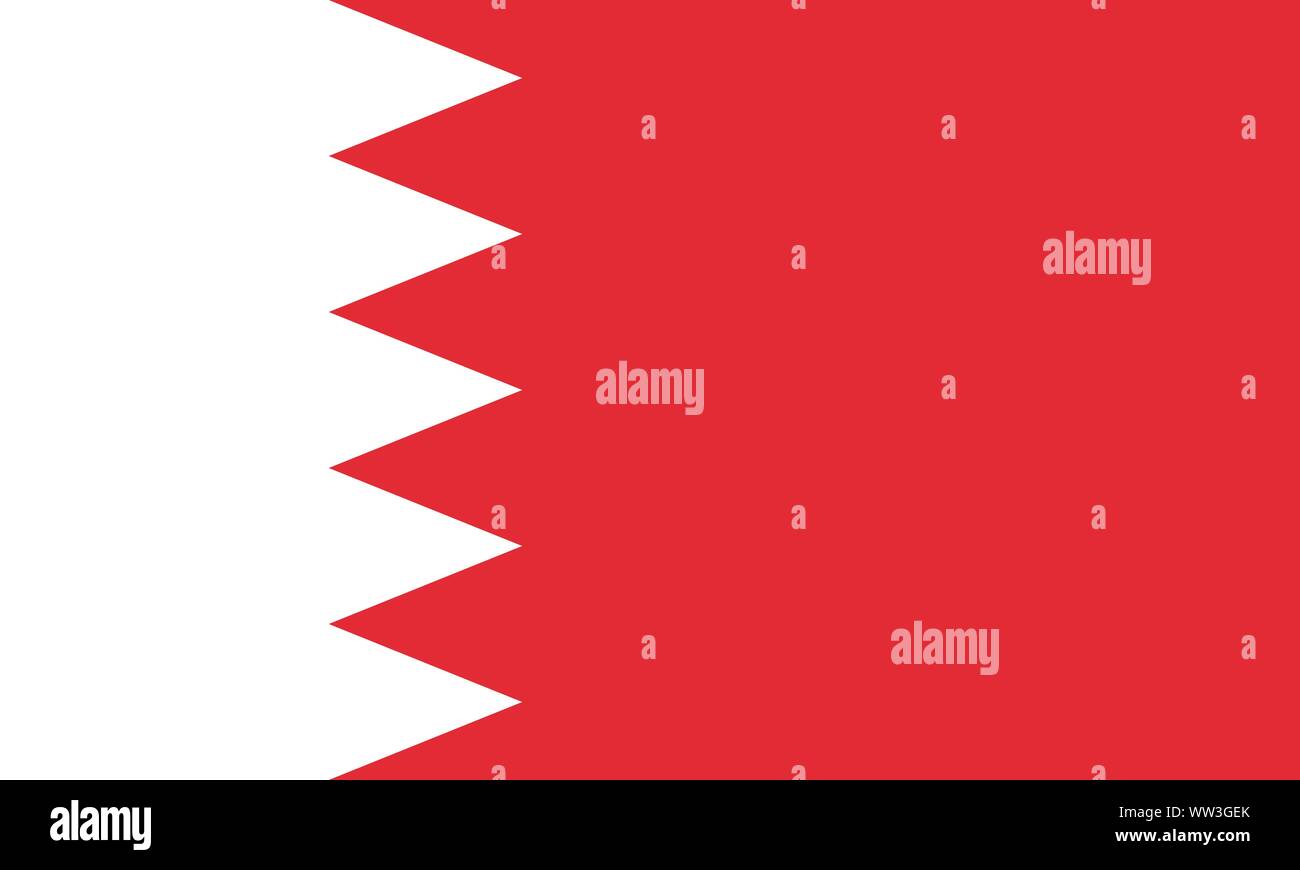 Bahrain vektor Flagge. Manama Stock Vektor