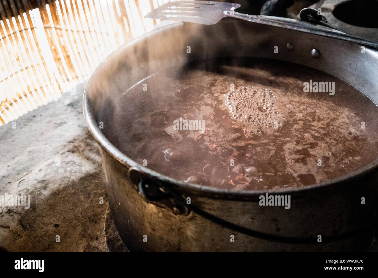 Arroz con Chocolate (Reis mit Schokolade) Drink in Guatemala Stockfoto