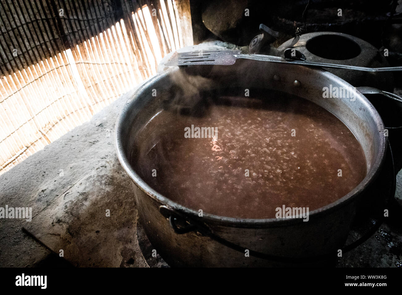 Arroz con Chocolate (Reis mit Schokolade) Drink in Guatemala Stockfoto