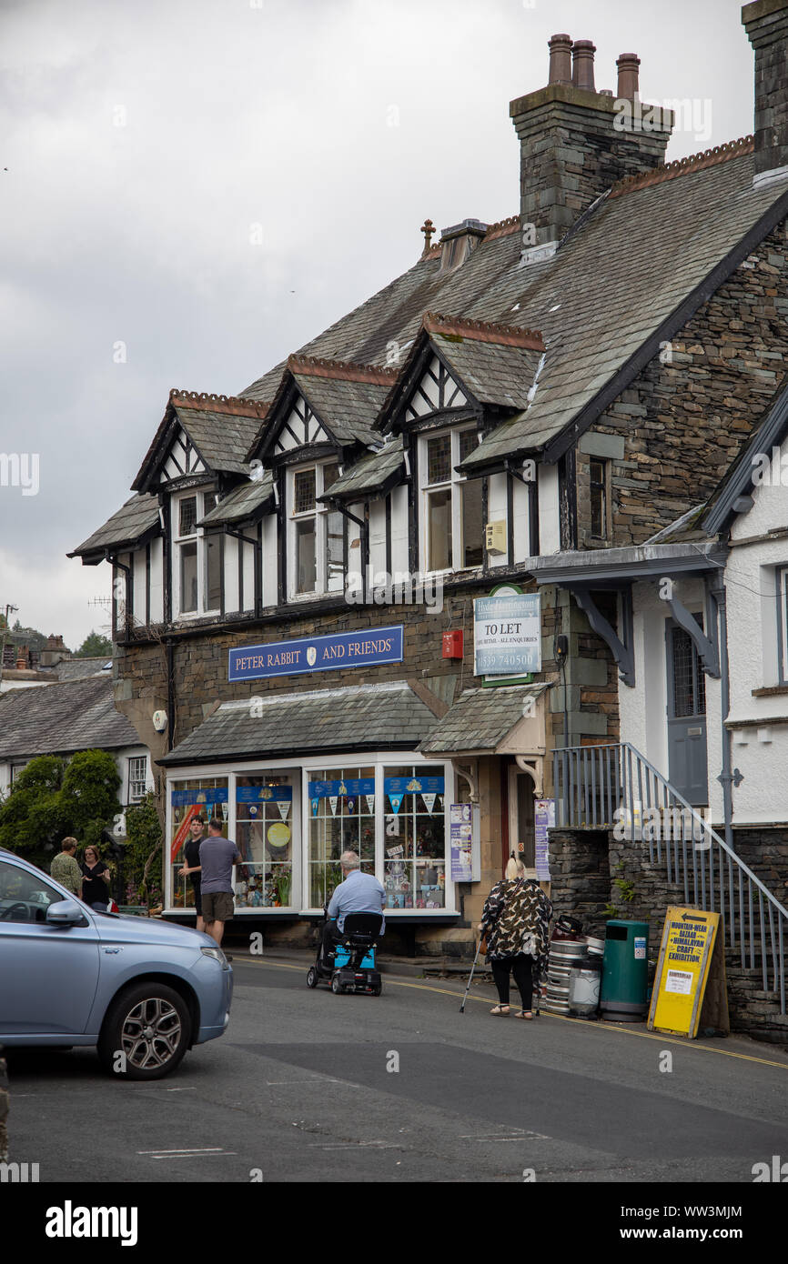 Peter Hase und Freunde shop, Ambleside, Lake District Stockfoto