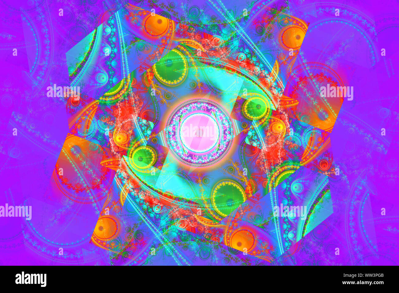Abstrakte Kunst Kunst bunten Hintergrund Abdeckung Buch malen Psychologie Mathematik Geologie geometrische Muster Stockfoto