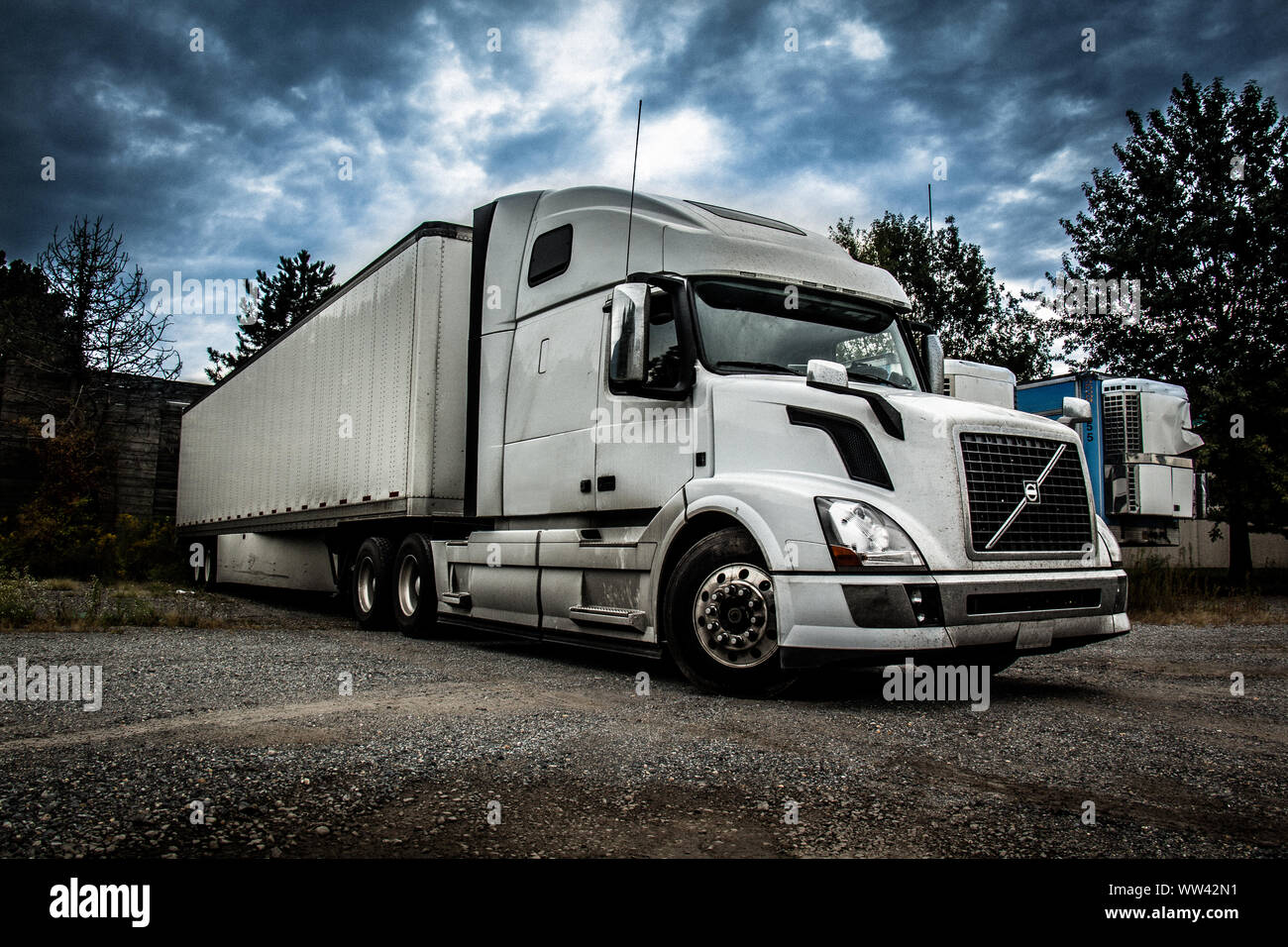 Güterverkehr LKW-Industrie. Volvo Truck in Chicago. Stockfoto