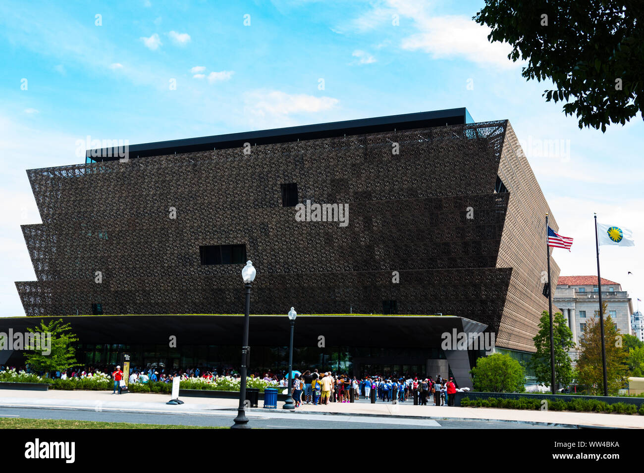 WASHINGTON, DC - Juli 12, 2017: Das Nationalmuseum für Afrikanische Amerikanische Geschichte und Kultur, Smithsonian Institution Museum. Stockfoto