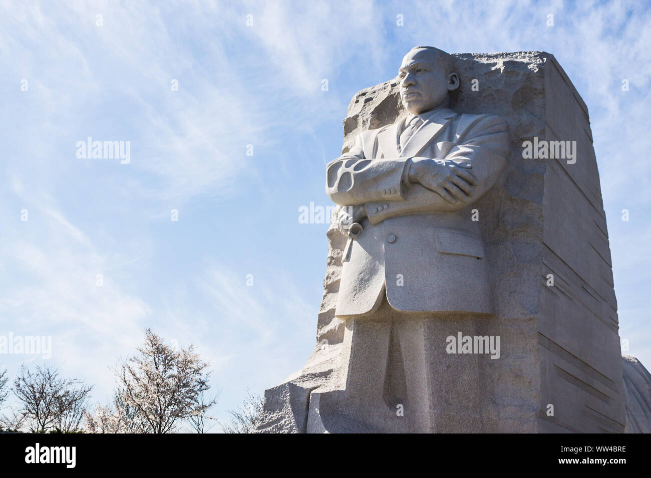 WASHINGTON, D.C. - April 6, 2014: Skulptur der Bürgerrechtler Dr. Martin Luther King, Jr., sein Denkmal im West Potomac Park. Stockfoto