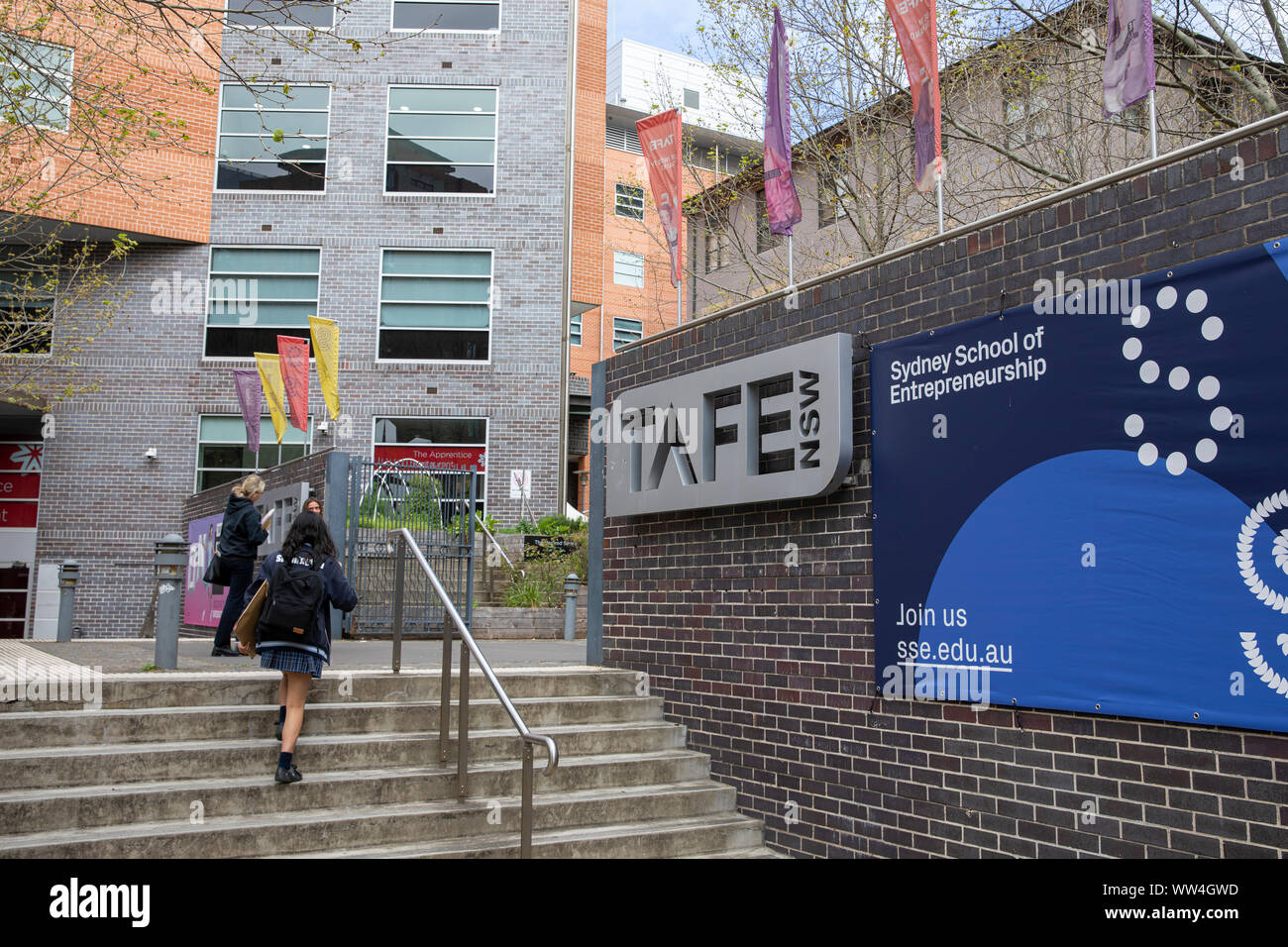 TAFE NSW, technische und berufliche Fortbildung Anbieter Campus in Ulten, Sydney, Australien Stockfoto