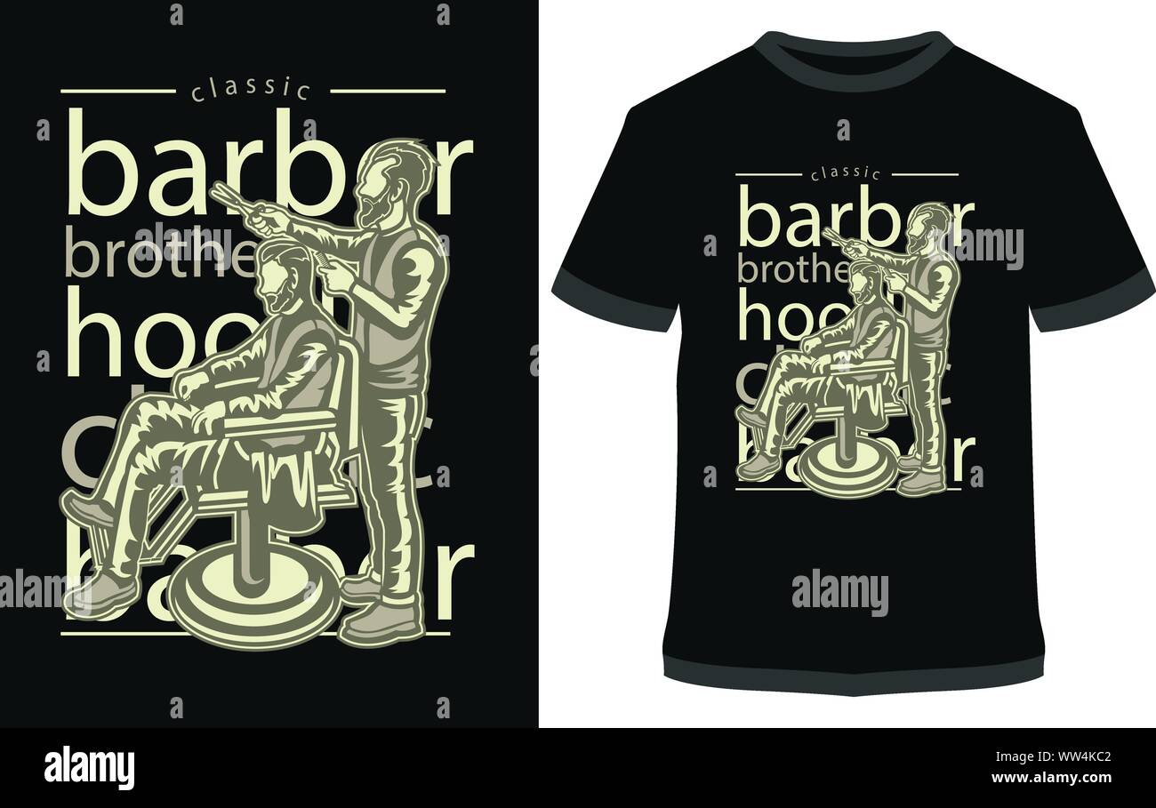 Bart Stolz, Friseur Bruderschaft - Vektorgrafik, typografischen Plakat, Vintage, Aufkleber, Abzeichen, Logo, Symbol oder t-shirt Stock Vektor