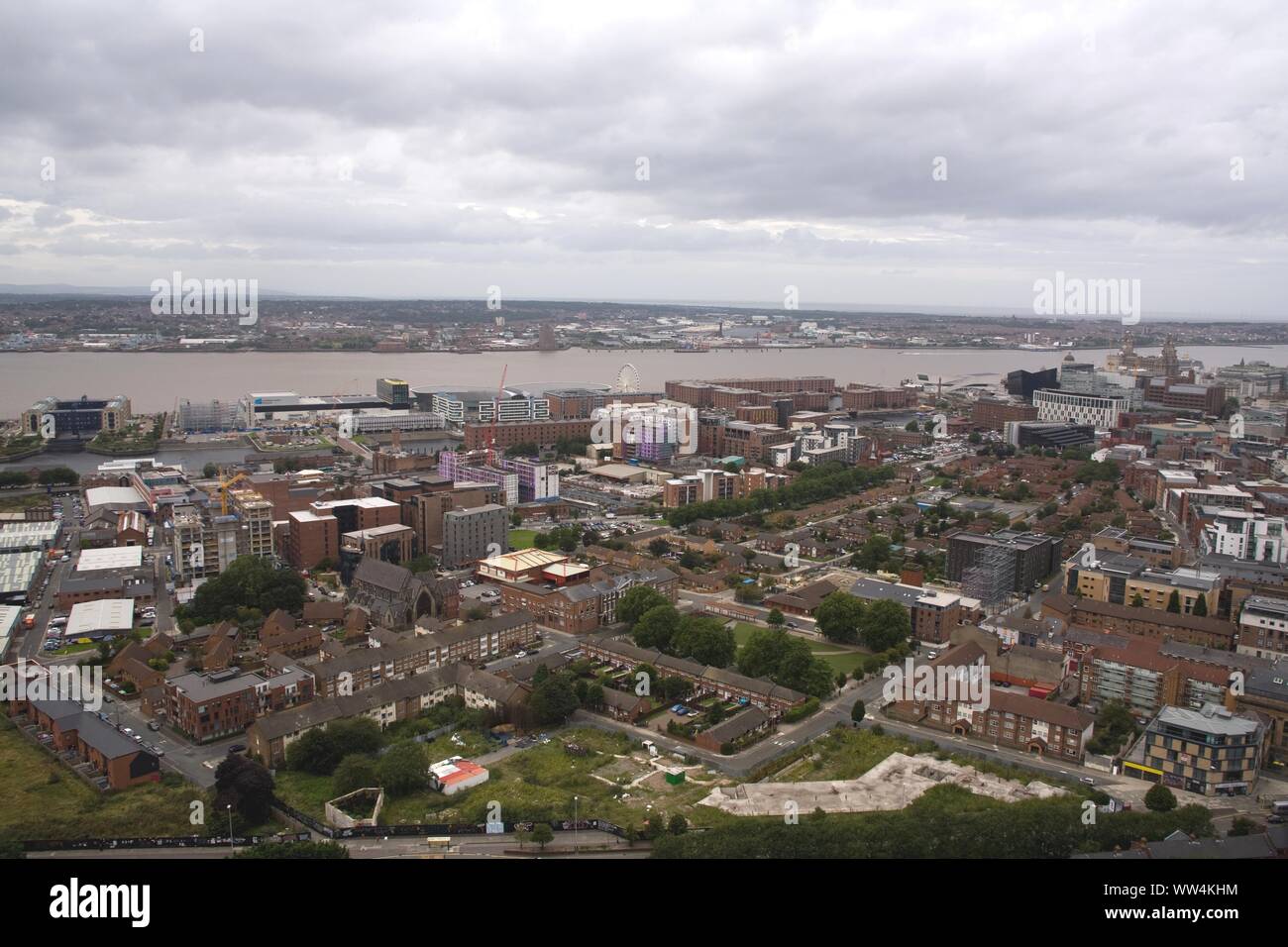 Luftaufnahme von Liverpool in Großbritannien Stockfoto