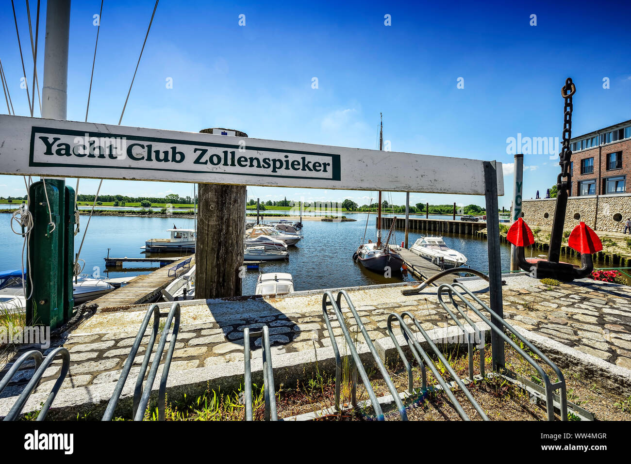 Yacht Club Zollenspieker in Kirchwerder, Hamburg, Deutschland, Europa Stockfoto