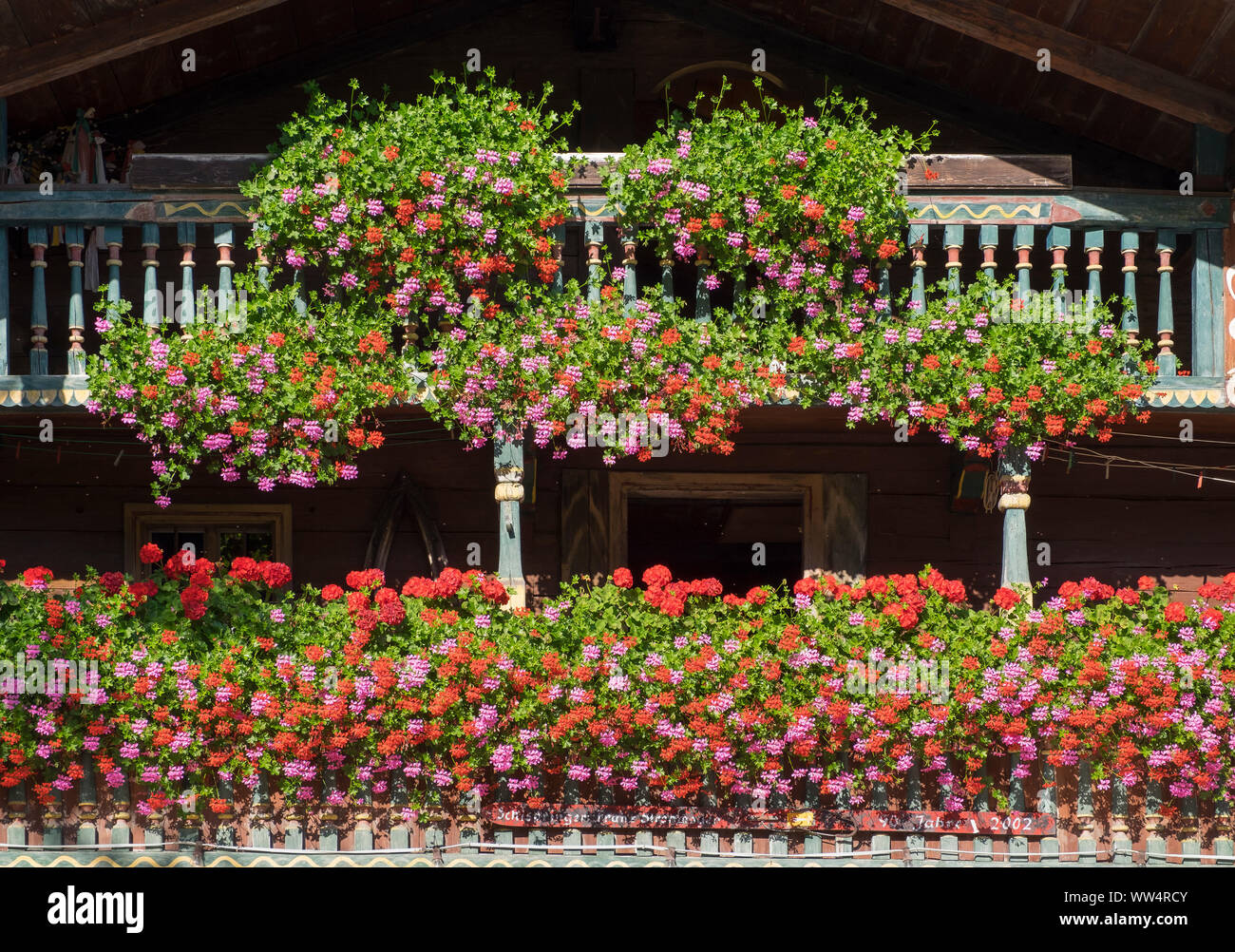Geraniums Balcony Bayern Stockfotos und bilder Kaufen Alamy