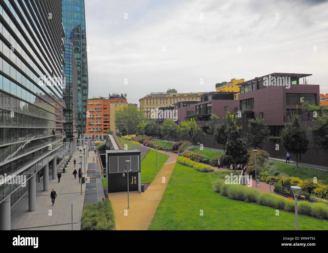 Mailand, Italien, 10. September 2019: Neue Porta Nuova Viertel, moderne skycraper, Lombardei, Italien. Stockfoto