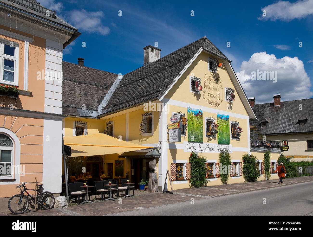 Café in GÃ¶ an der Ybbs, Eisenwurzen, Mostviertel, Niederösterreich, Österreich stling Stockfoto