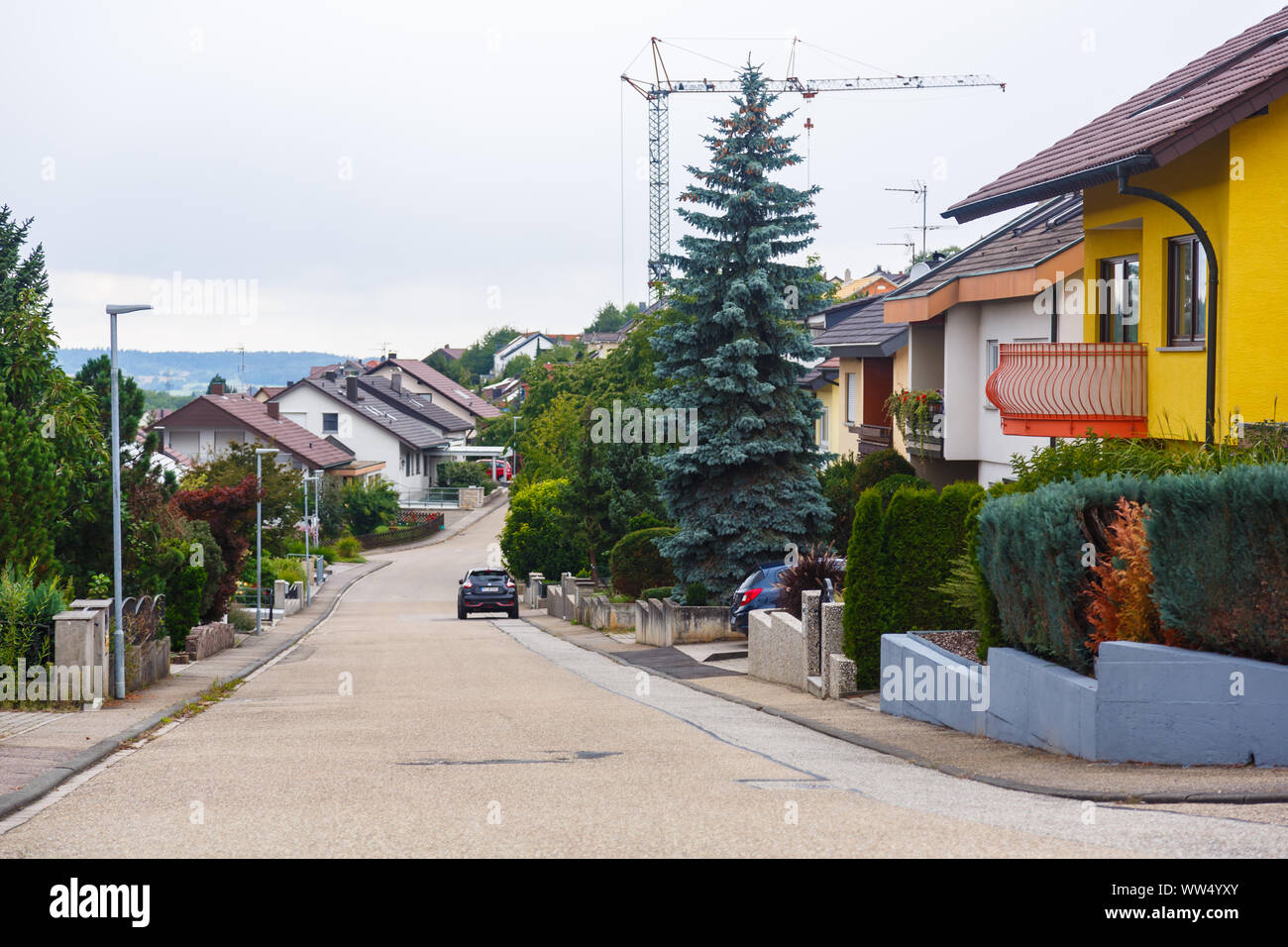 Die Straßen eines deutschen Dorfes Stockfoto