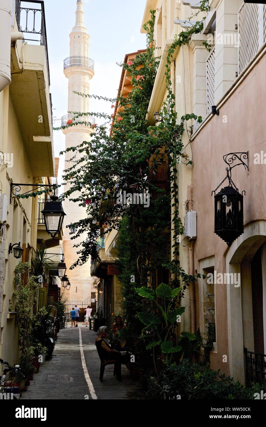 Gasse in Réthimnon Stockfoto