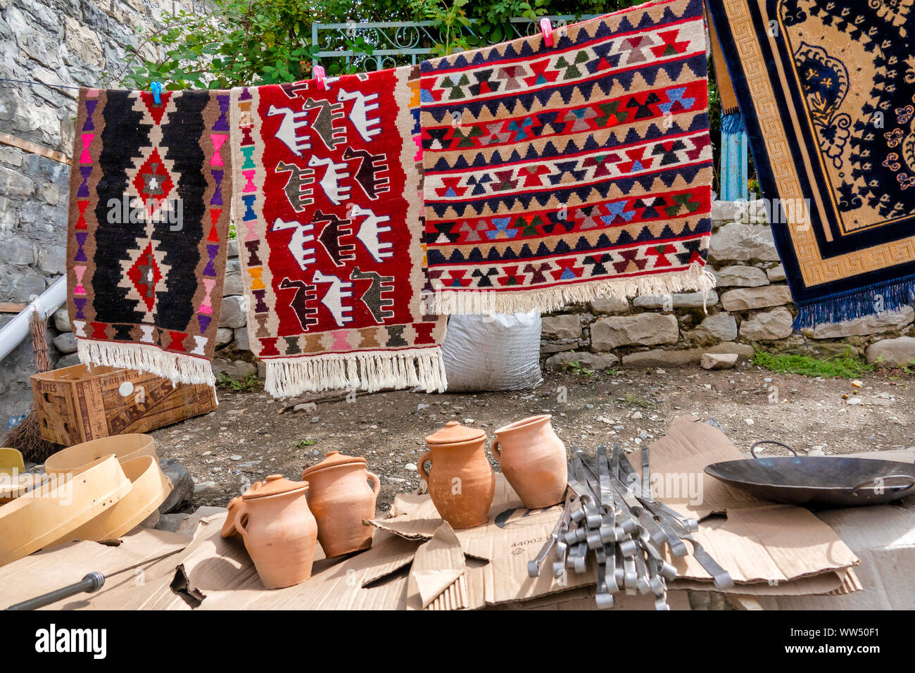 Traditionelles Handwerk in Lahij, Aserbaidschan Stockfoto