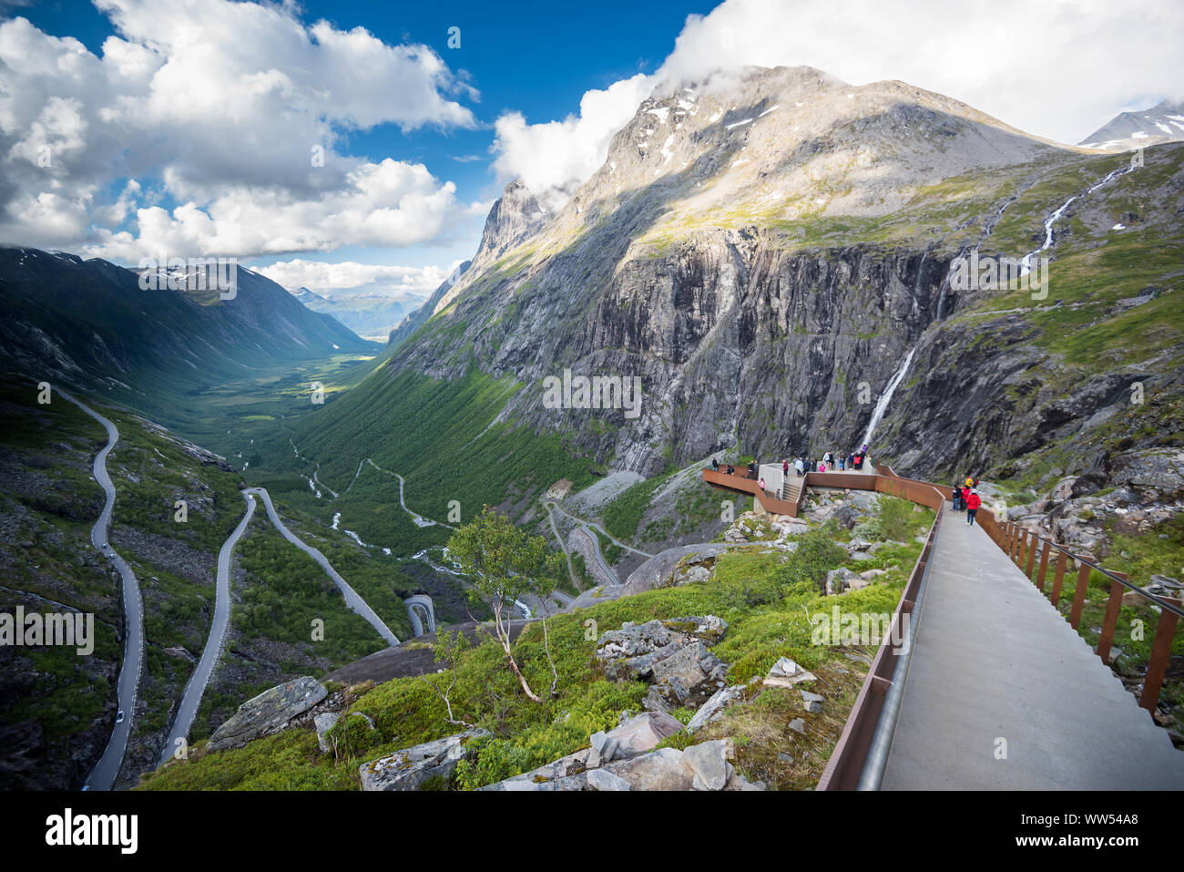 Berühmte Trollstigen in Norwegen Stockfoto