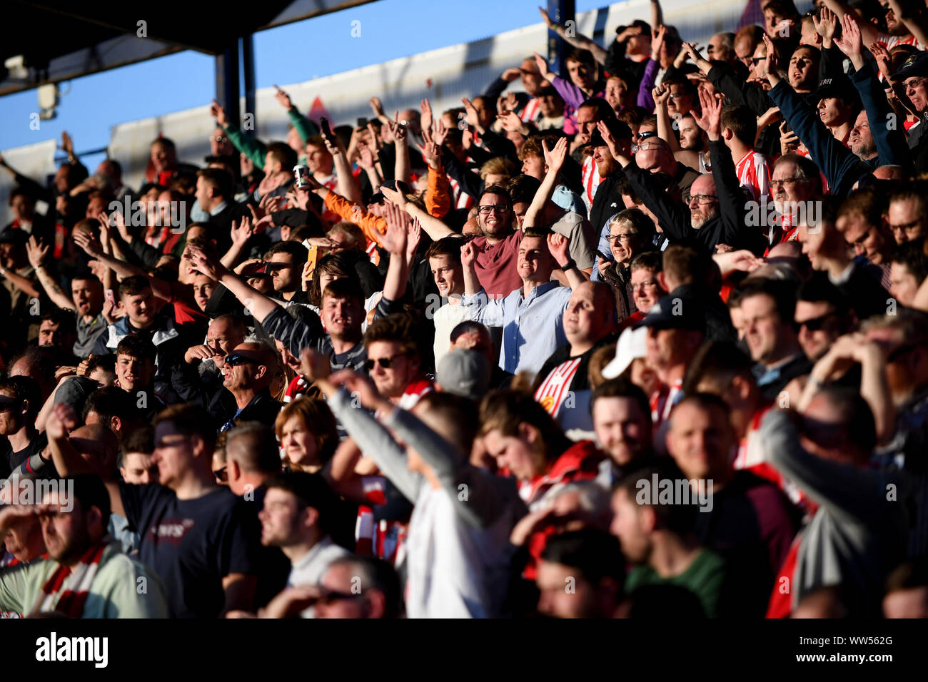 Sunderland Fans - Portsmouth v Sunderland, Sky Bet League One-Play-Off Halbfinale 2 Bein, Fratton Park, Portsmouth - am 16. Mai 2019 Editorial nur verwenden - DataCo Einschränkungen Stockfoto