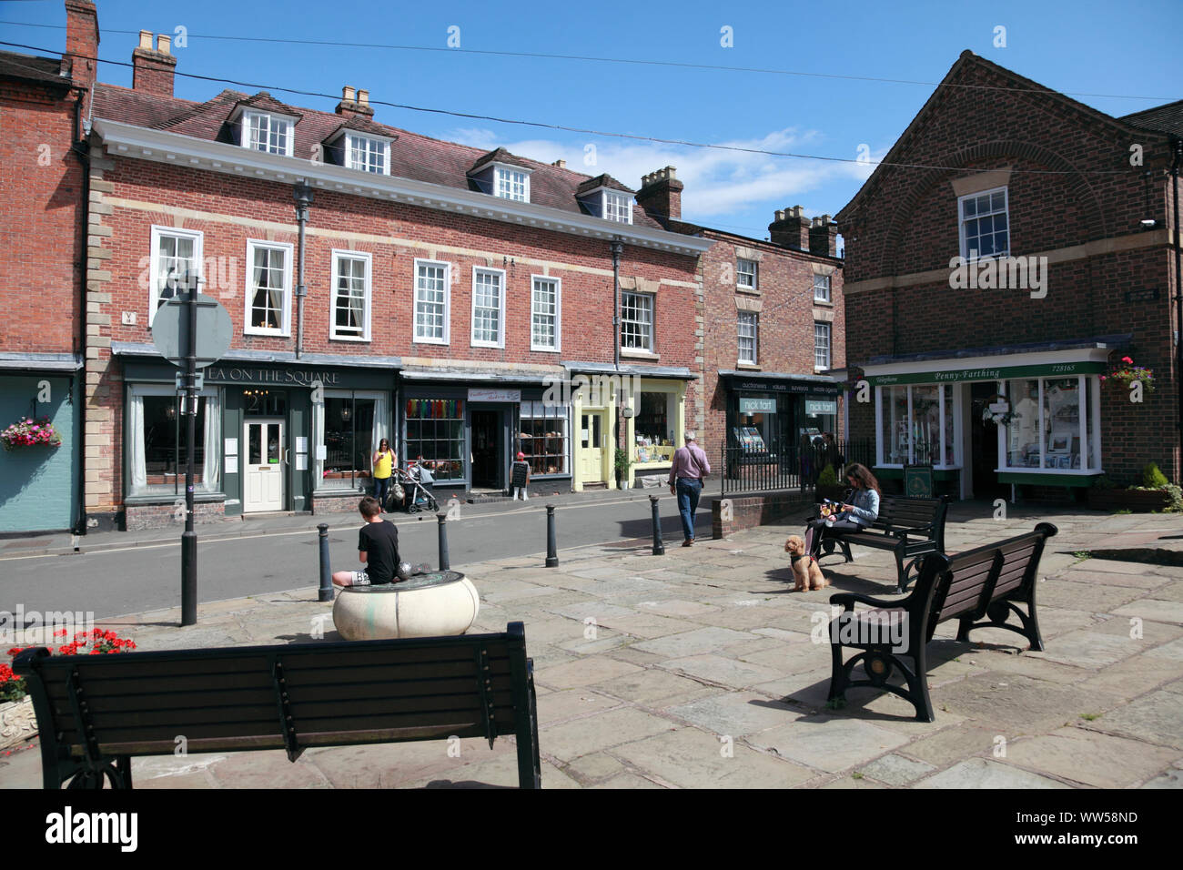 Das Quadrat, Much Wenlock, South Shropshire Stockfoto