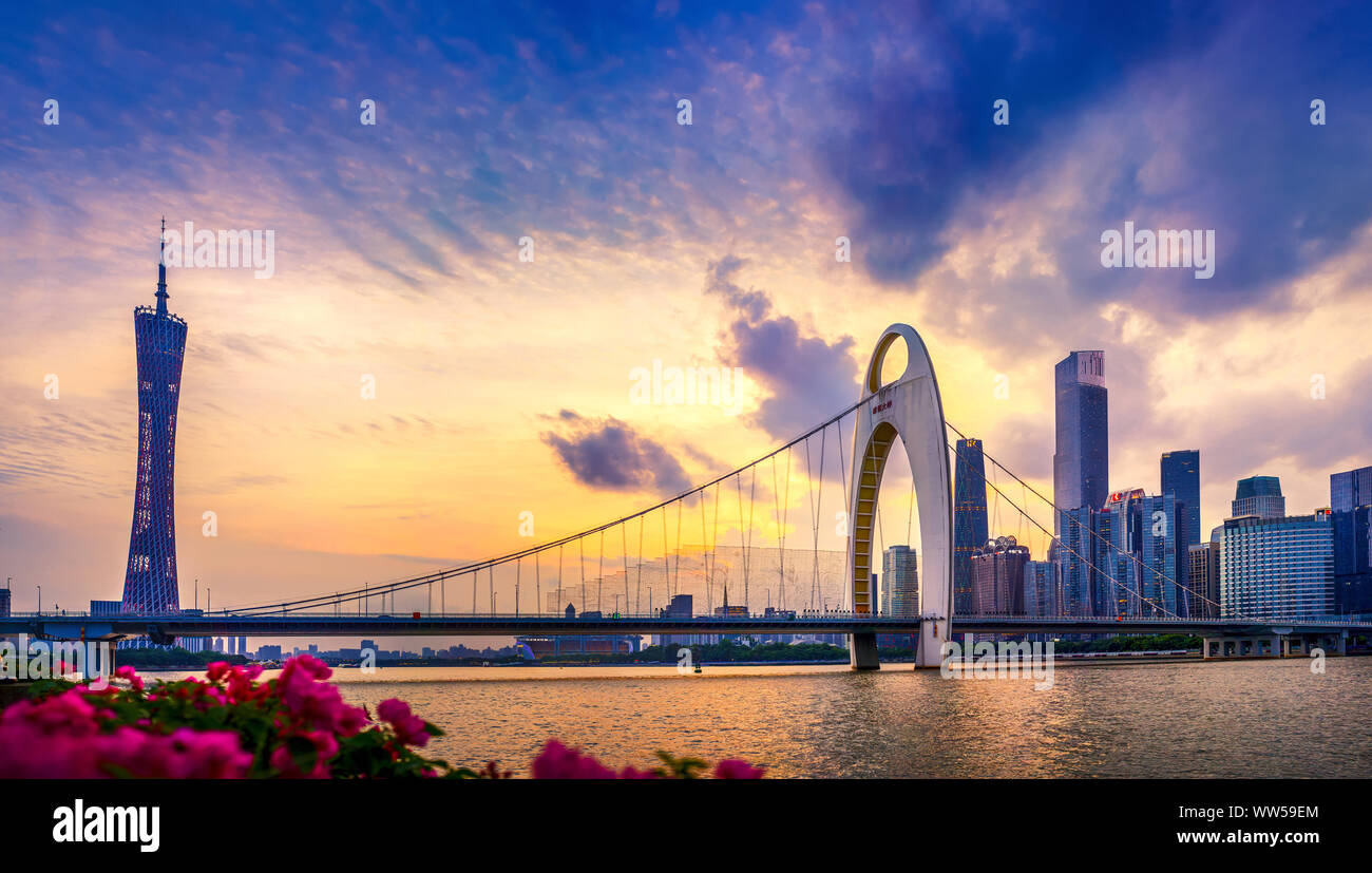 Stadtlandschaft von Guangzhou, China Stockfoto